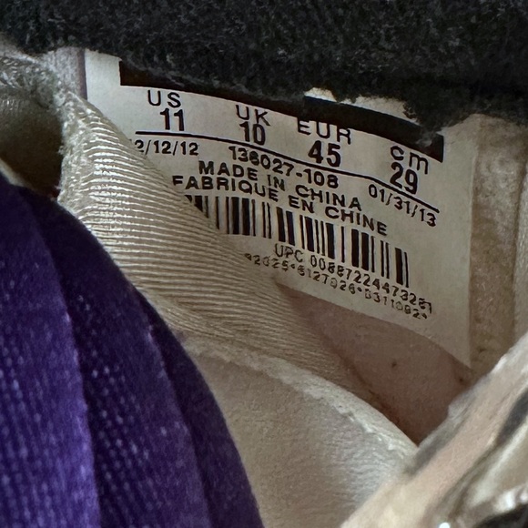 Air Jordan 5 V Grape 2013 136027-108 Purple Charlotte 11 - Picture 3 of 5